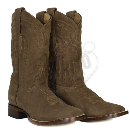 Los Altos Men Suede Cappuccino 8226660 Square Toe Boot