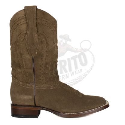 Los Altos Men Suede Cappuccino 8226660 Square Toe Boot
