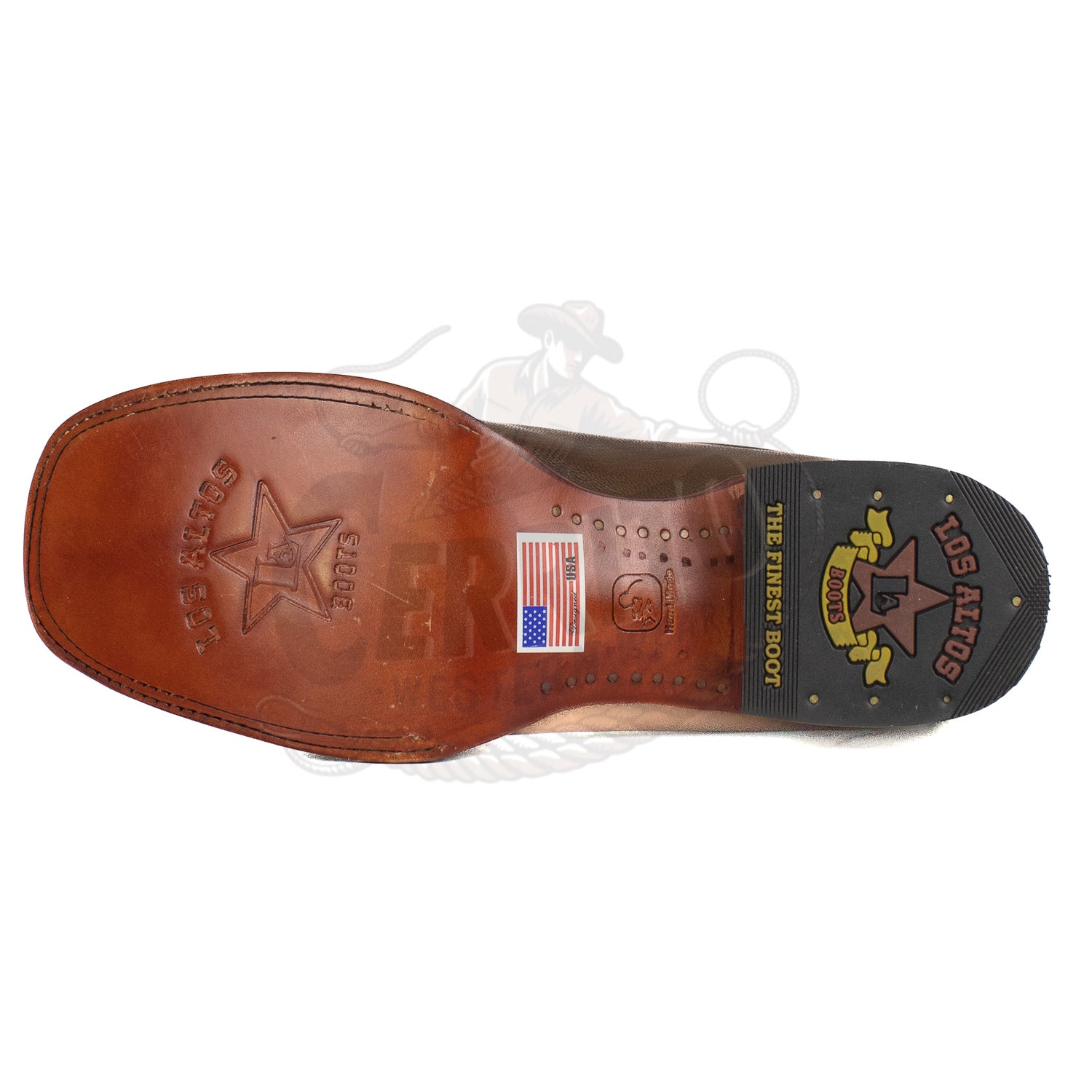 Los Altos Men Deer Light Brown 82B8307 Square Toe Ankle Boots