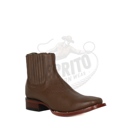 Los Altos Men Deer Light Brown 82B8307 Square Toe Ankle Boots