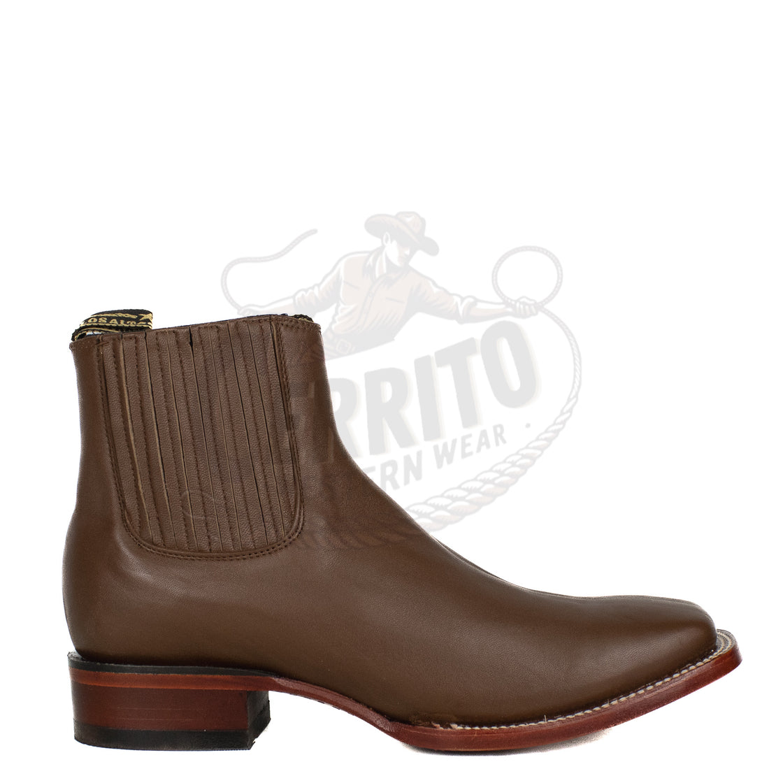 Los Altos Men Deer Light Brown 82B8307 Square Toe Ankle Boots