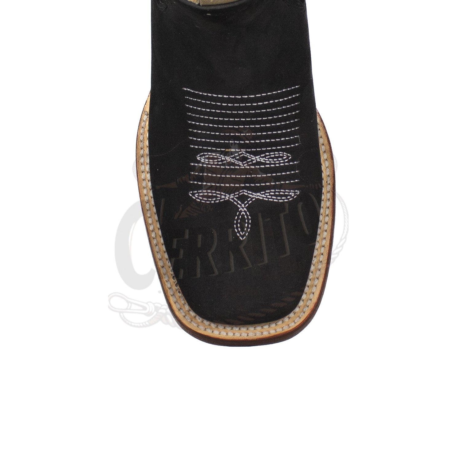 Los Altos Men Cowhide Square Toe Ankle Boot 82BM26305 Nobuck Black