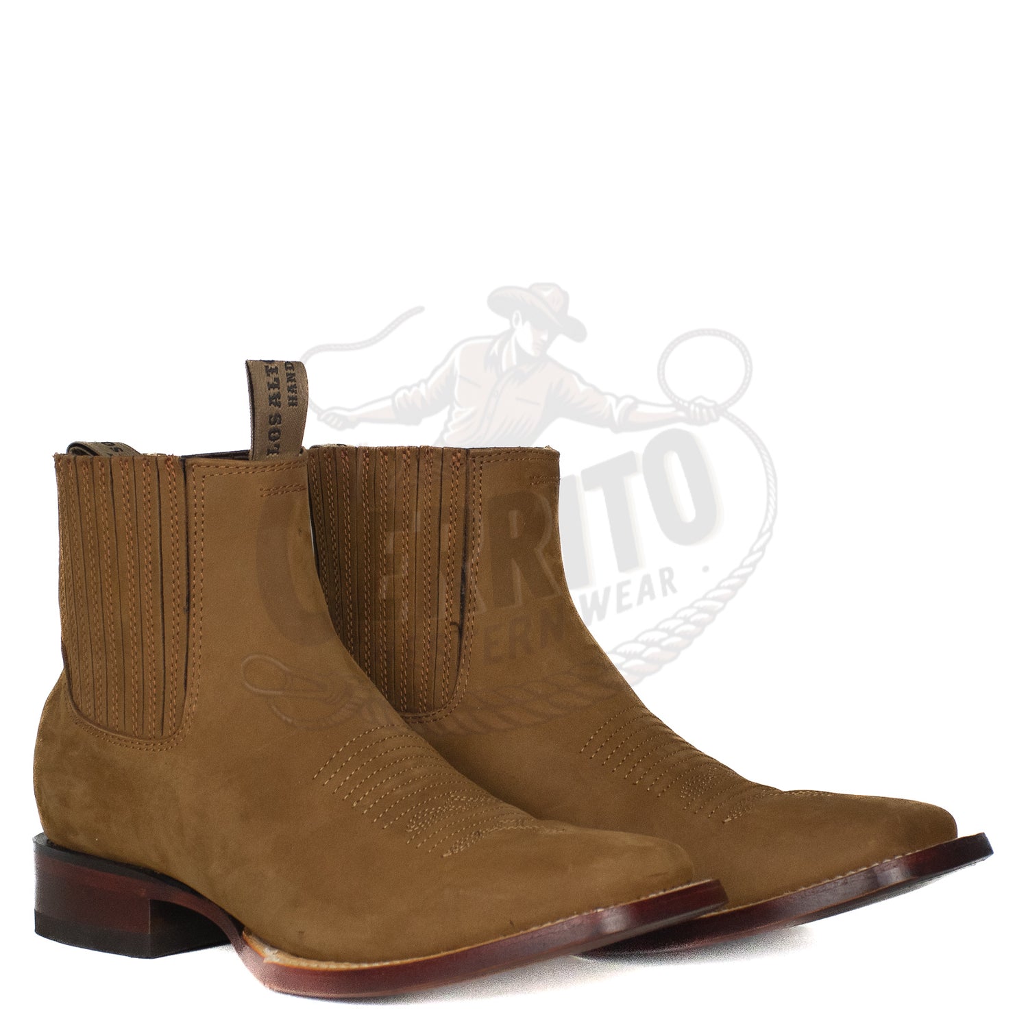 Los Altos Men Square Toe  82BM6350 Chedron Ankle Boot