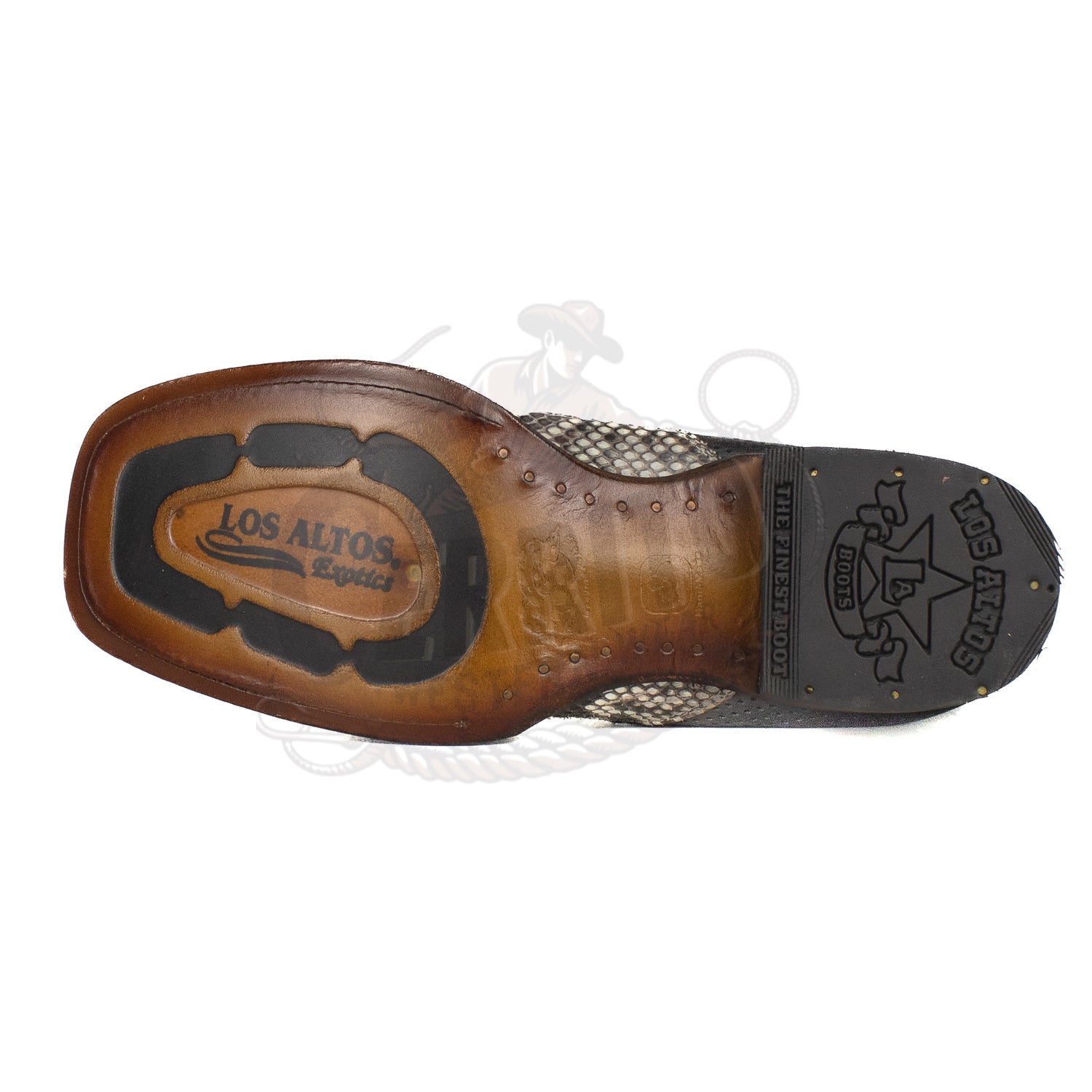 Los Altos Men Python Natural 82BV5749 Square Ankle Boot