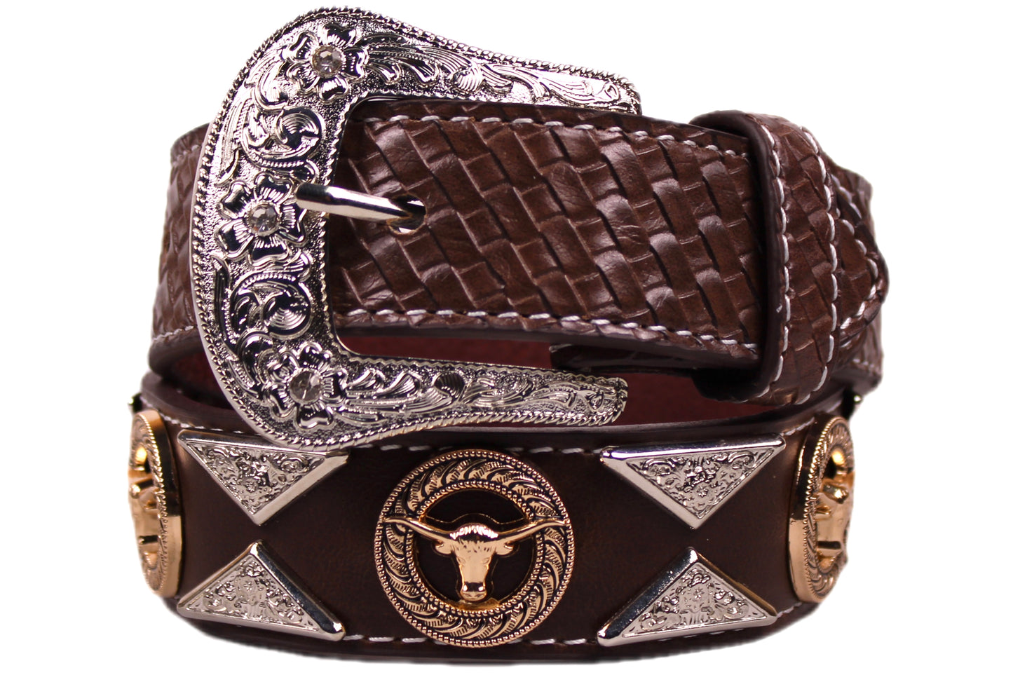 West Star Kid Circular Bull Badge Belt