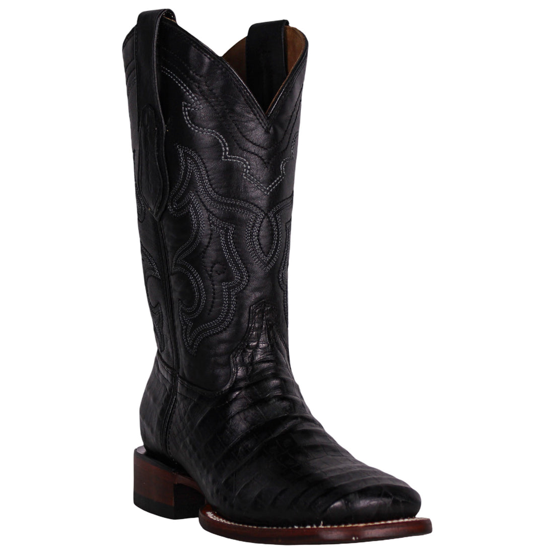 Cerrito Men Caiman Square Toe Boot ISB311C Black