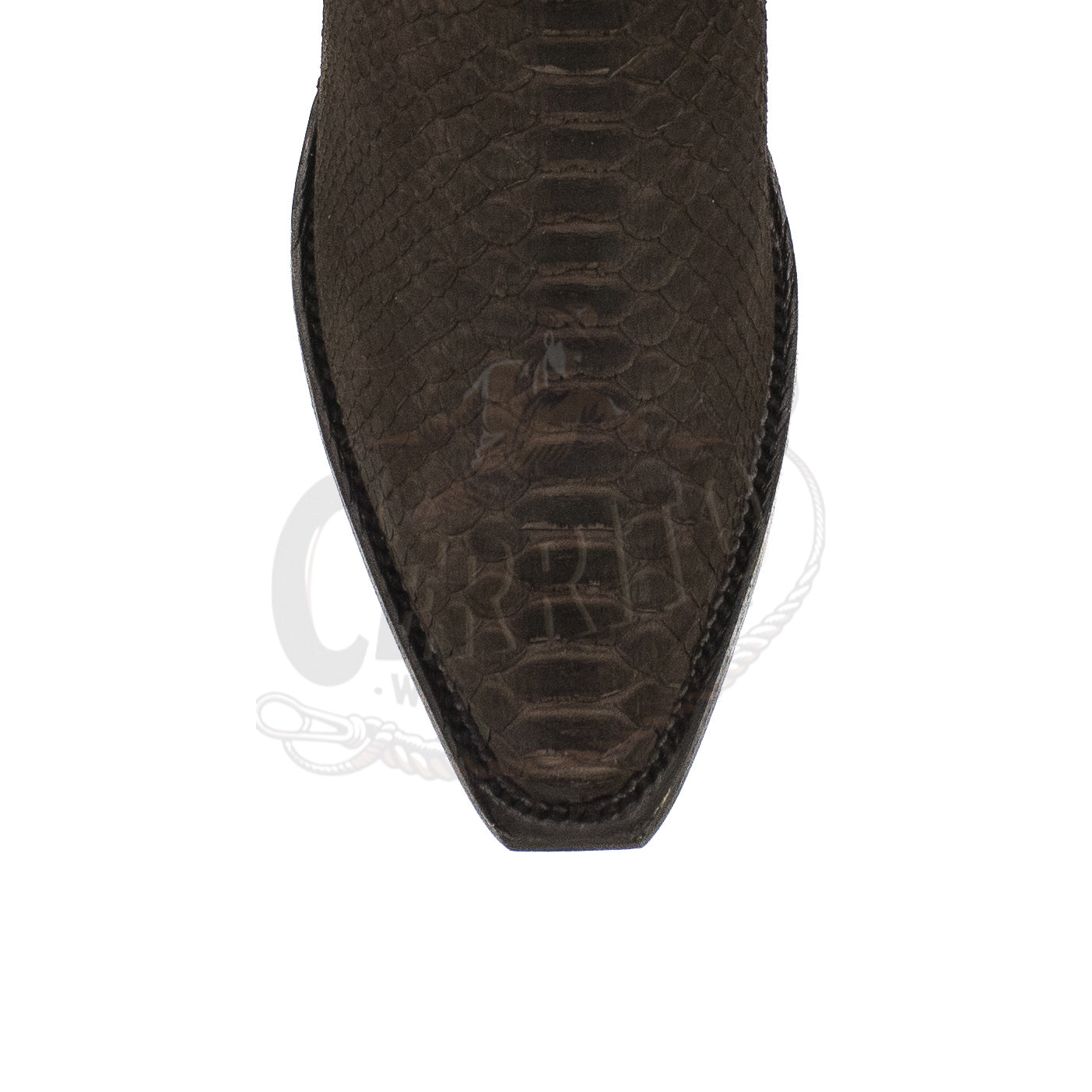 Los Altos Men Python Nobuck Brown 94N5707 Snip Toe Boots