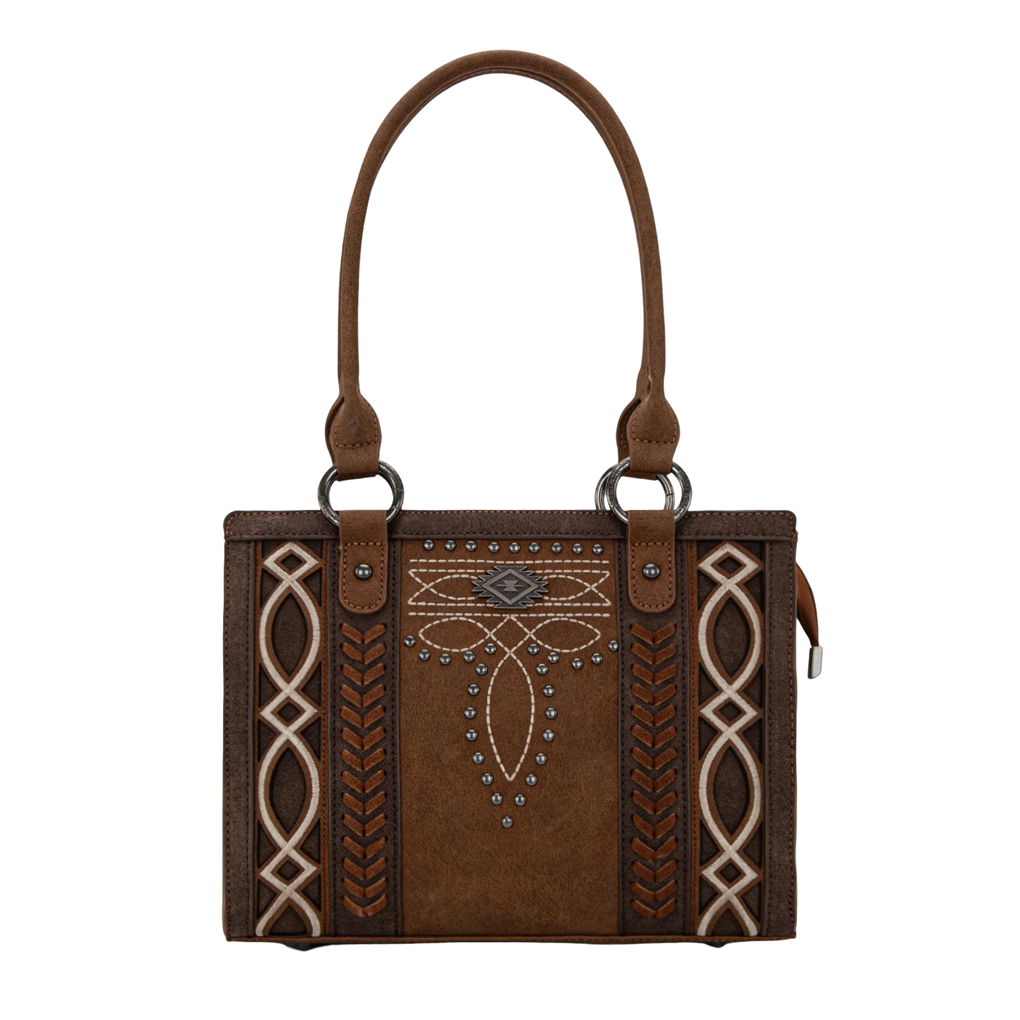 Montana West WMN Cut-Out Embroidered Concealed Carry Tote MW1325G-8317BR