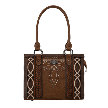 Montana West WMN Cut-Out Embroidered Concealed Carry Tote MW1325G-8317BR
