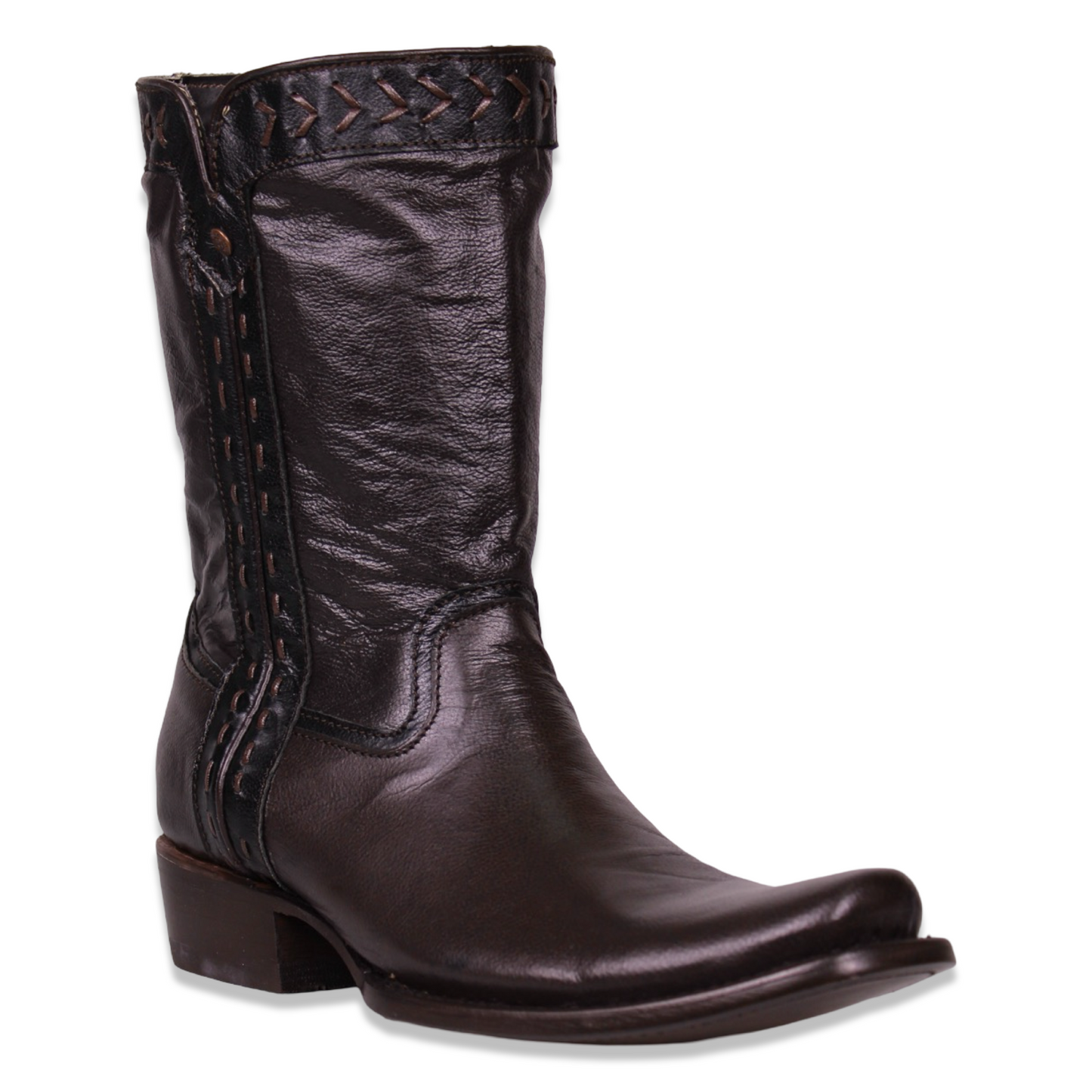 Goldrush MN Leather Zip. Boot FA003 Brown