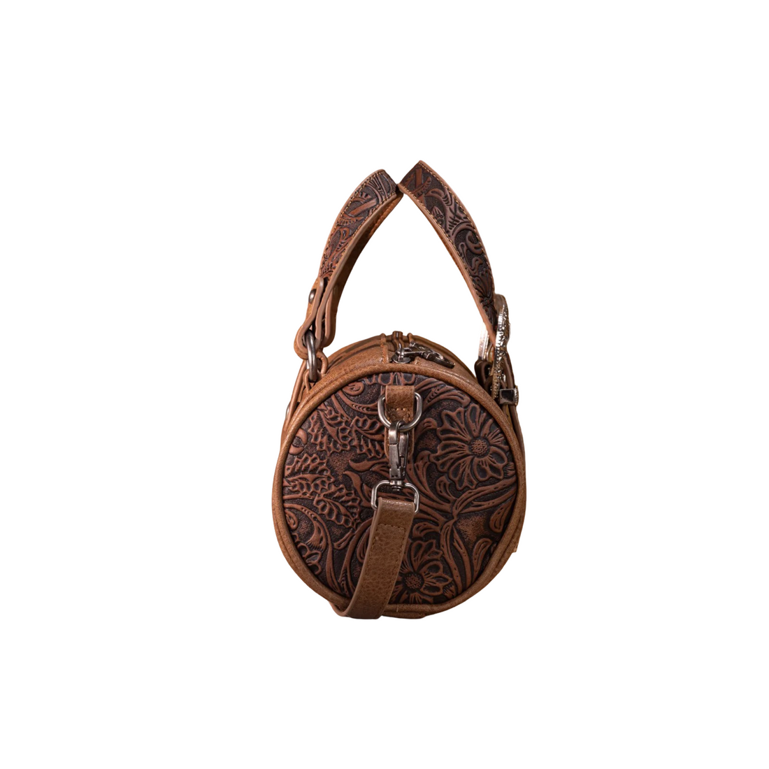 Montana West WMN  Western Tooled Buckle Mini Barrel Crossbody Bag MW1338-8802LCF