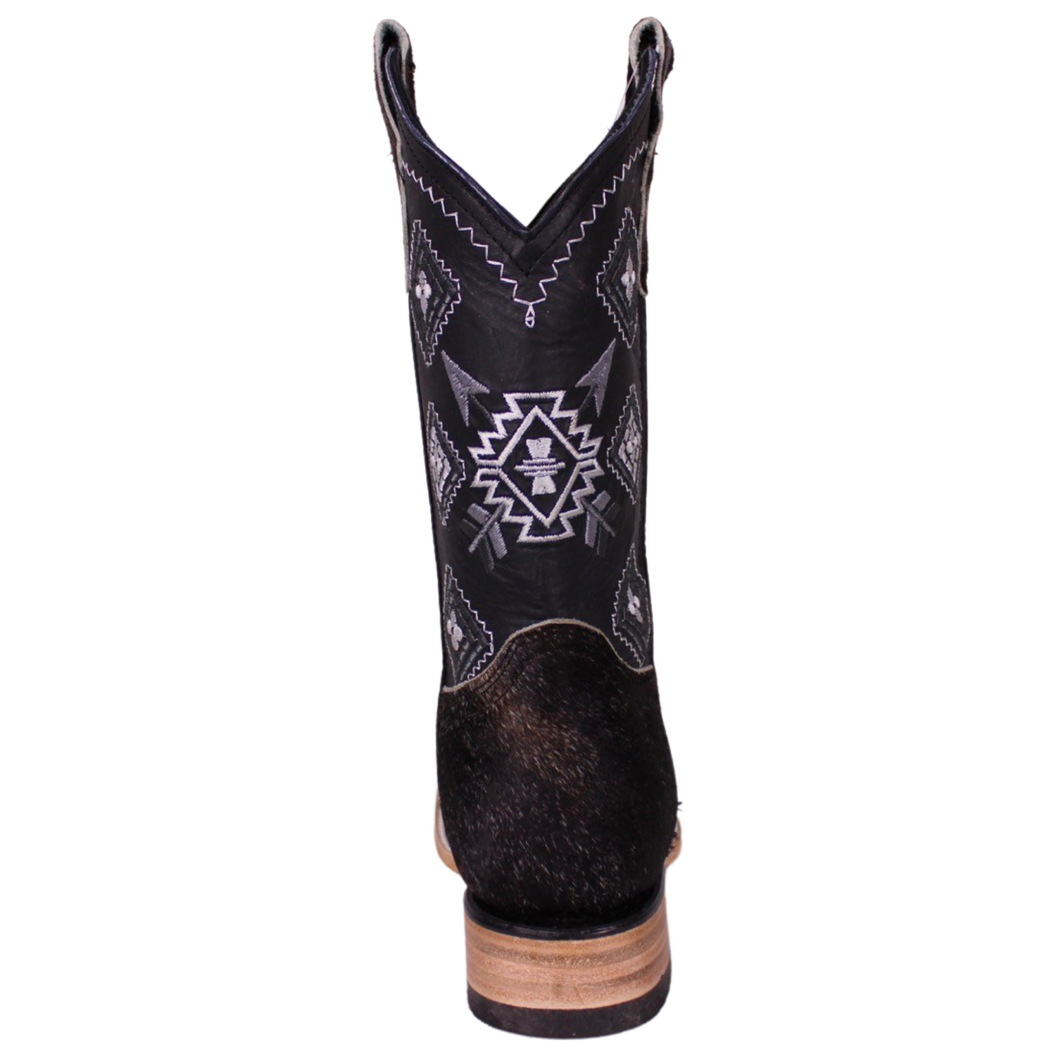 Agave Women Bulldog Full Black/White Cowhide Boot