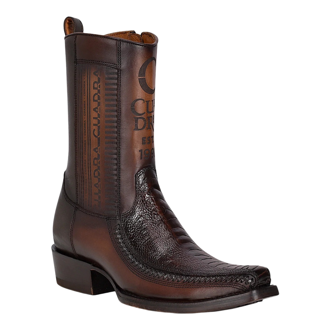 Cuadra MN Ostrich Leg Narrow Square Toe Boot 1J2KPT Brown