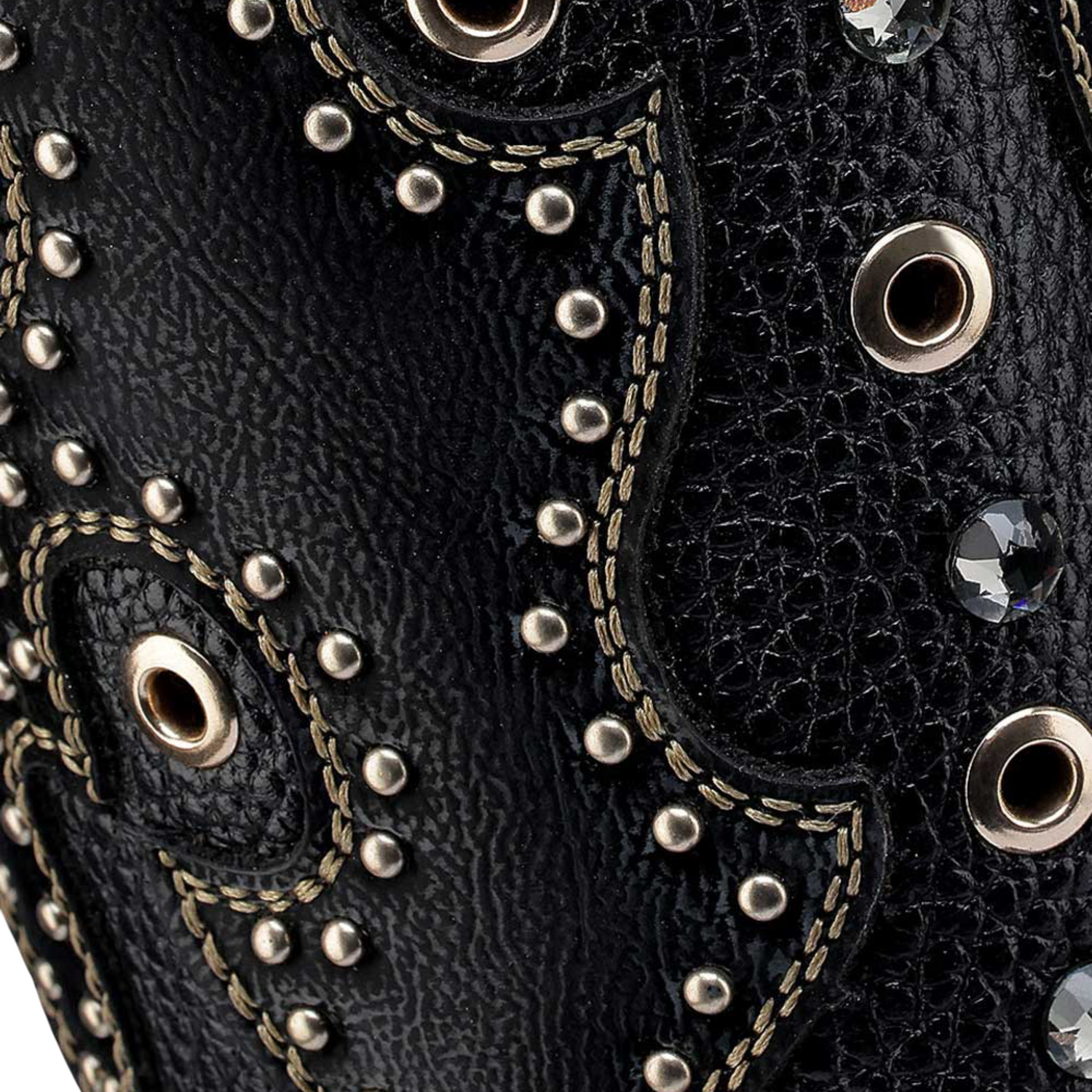 Cuadra WMN Python Knee-High Boots 4I14PH Black