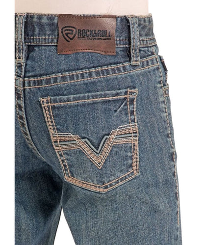 Rock &amp; Roll Kids Dark Vintage Feather Stitch EMB BB1RD09184