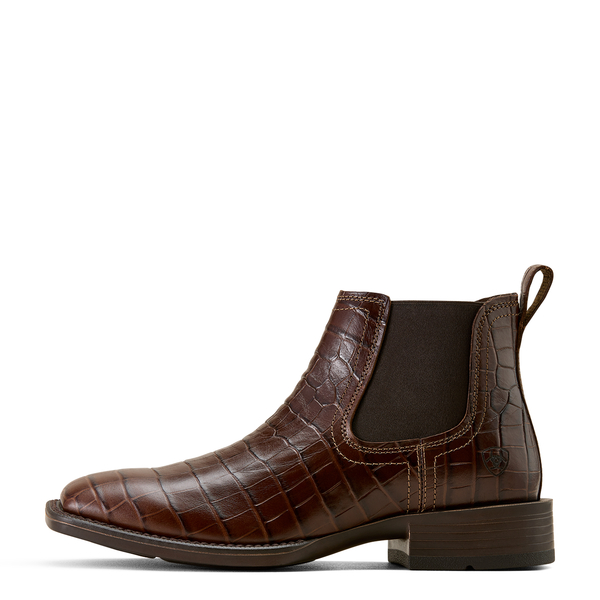 Ariat Men Booker 10074162 Crocodile Print Western Ankle Boot