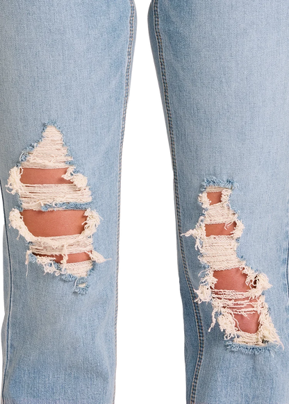 Rock &amp; Roll High Rise Distressed Modest Bootcut Jeans BW1HD09079