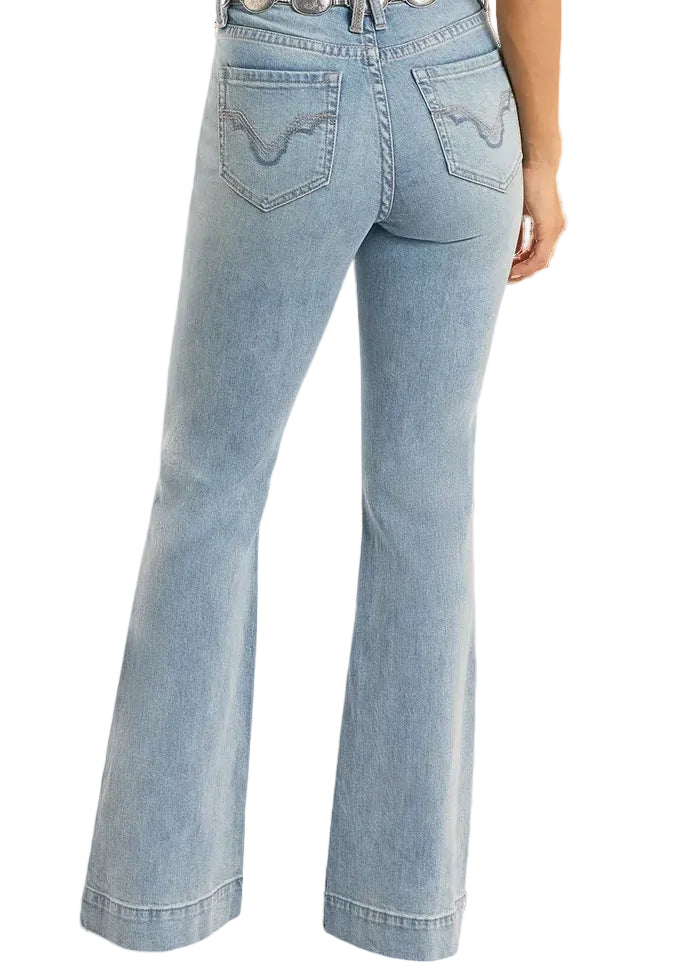 Rock &amp; Roll Women Mid Rise Coin Pocket Denim Trousers Jean BW5MD09089