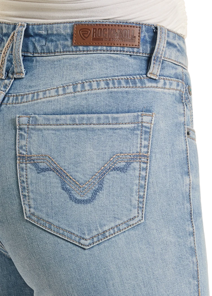 Rock &amp; Roll Women Mid Rise Coin Pocket Denim Trousers Jean BW5MD09089