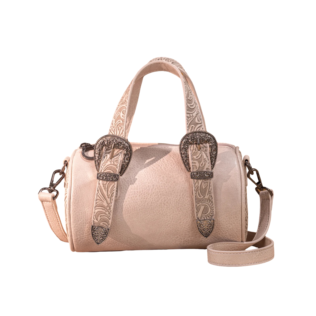 Montana West WMN  Western Tooled Buckle Mini Barrel Crossbody Bag MW1338-8802BG