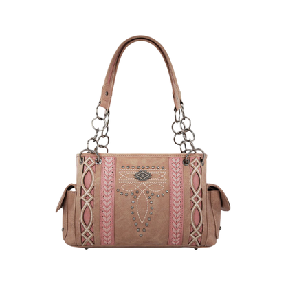 Montana West WMN Cut-Out Embroidered Concealed Carry Satchel MW1325G-8085PK
