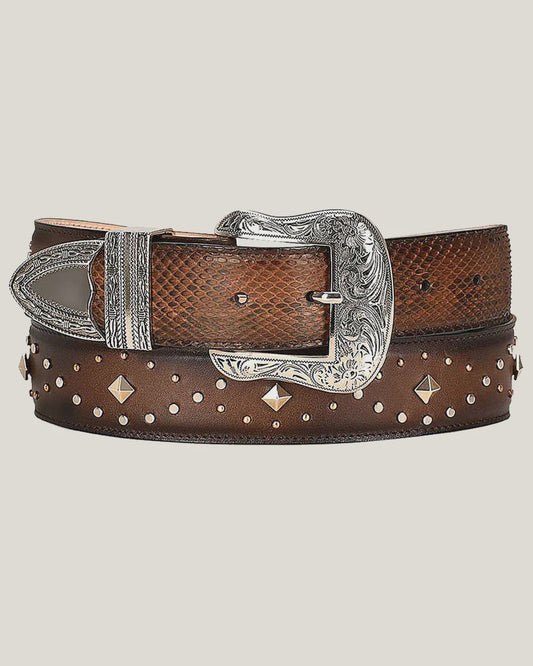 WMN Honey Python Leather Belt CDA06PI