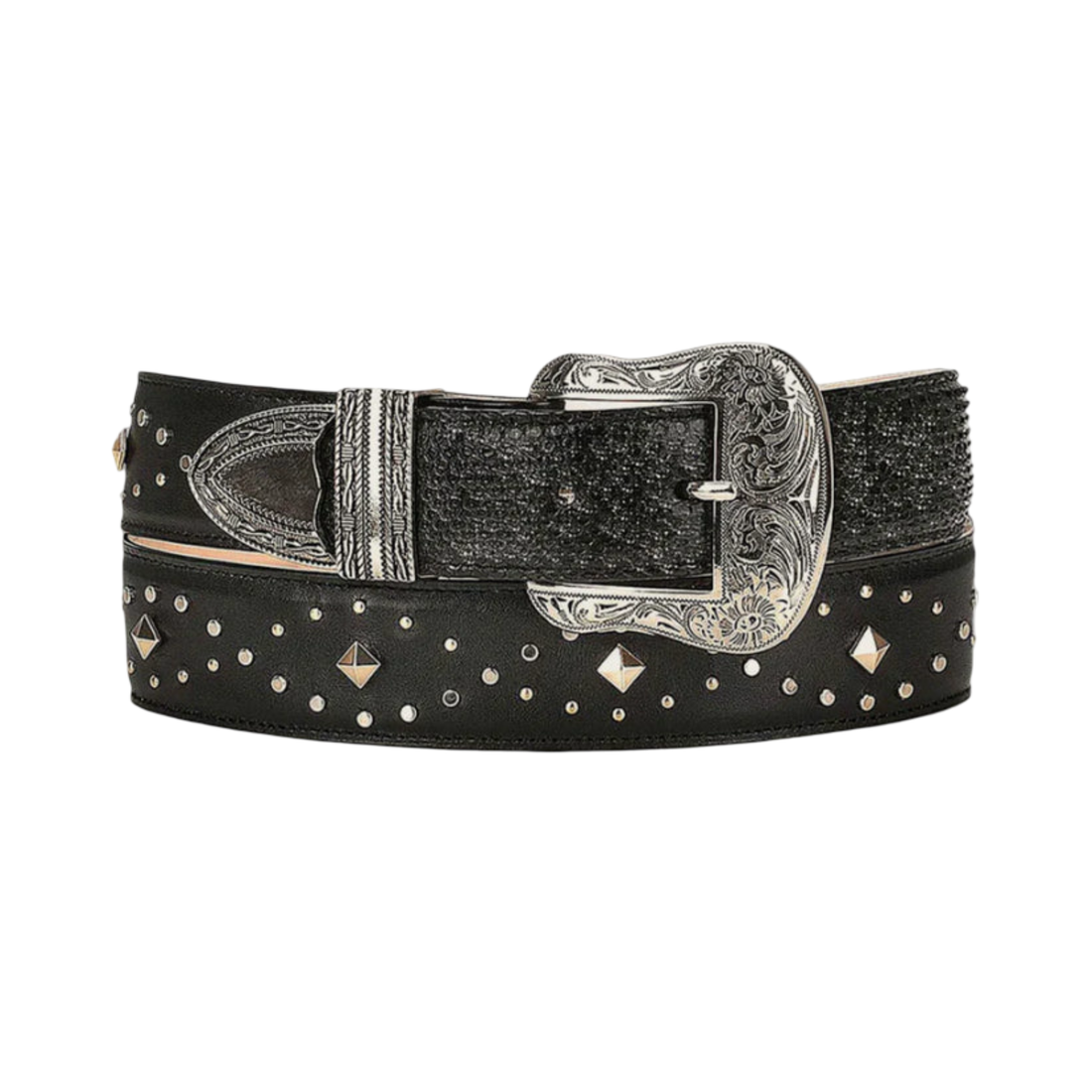 Cuadra WMN Python Leather Belt CDA06PM Black