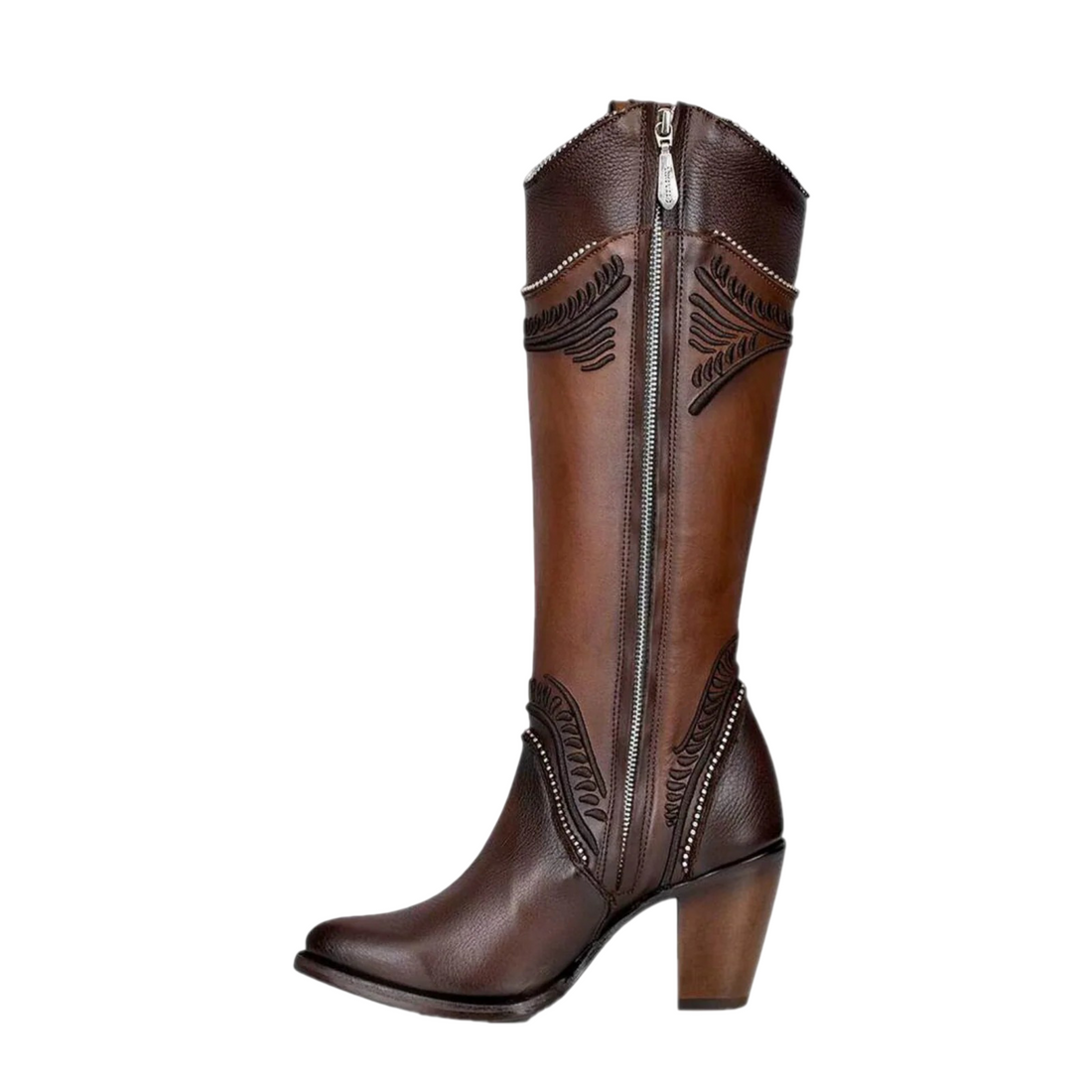 Cuadra WMN Embroidered Knee-High Boot 3F82RS Chocolate