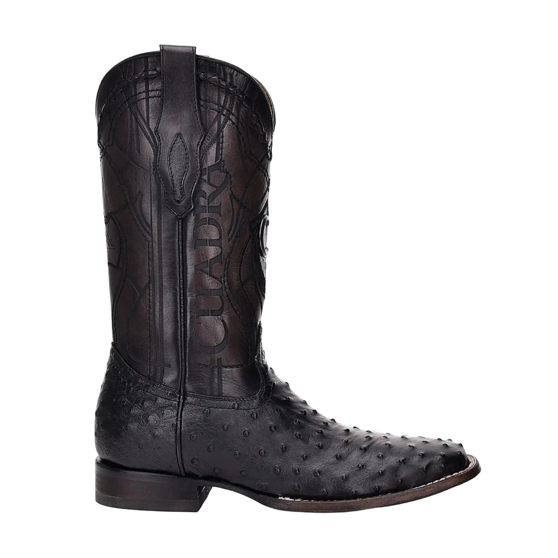 Cuadra MN Ostrich Square Toe Boot 3Z1OA1 Black