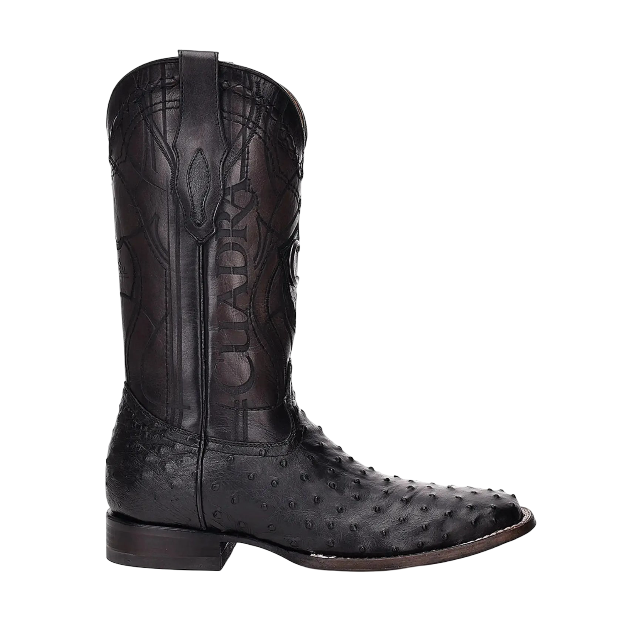 Cuadra MN Ostrich Square Toe Boot 3Z1OA1 Black