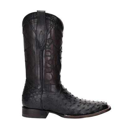 Cuadra MN Ostrich Square Toe Boot 3Z1OA1 Black