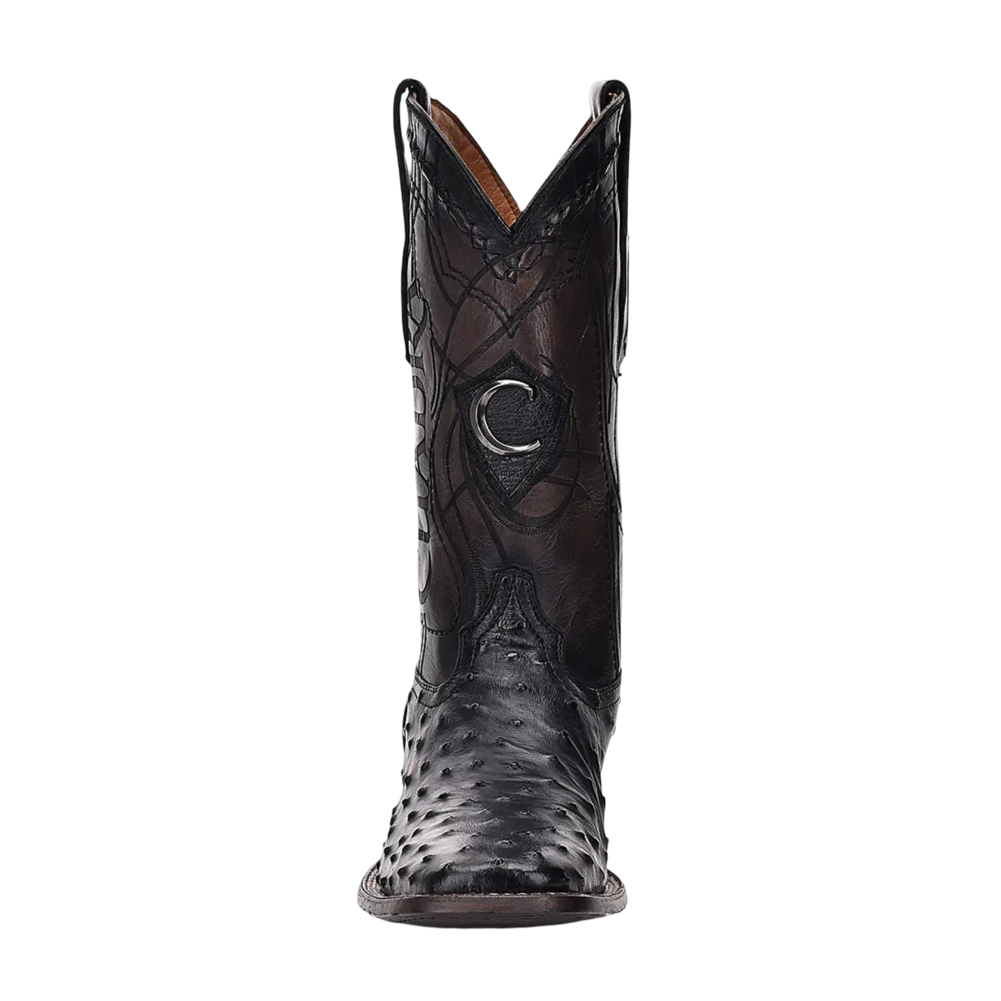 Cuadra MN Ostrich Square Toe Boot 3Z1OA1 Black