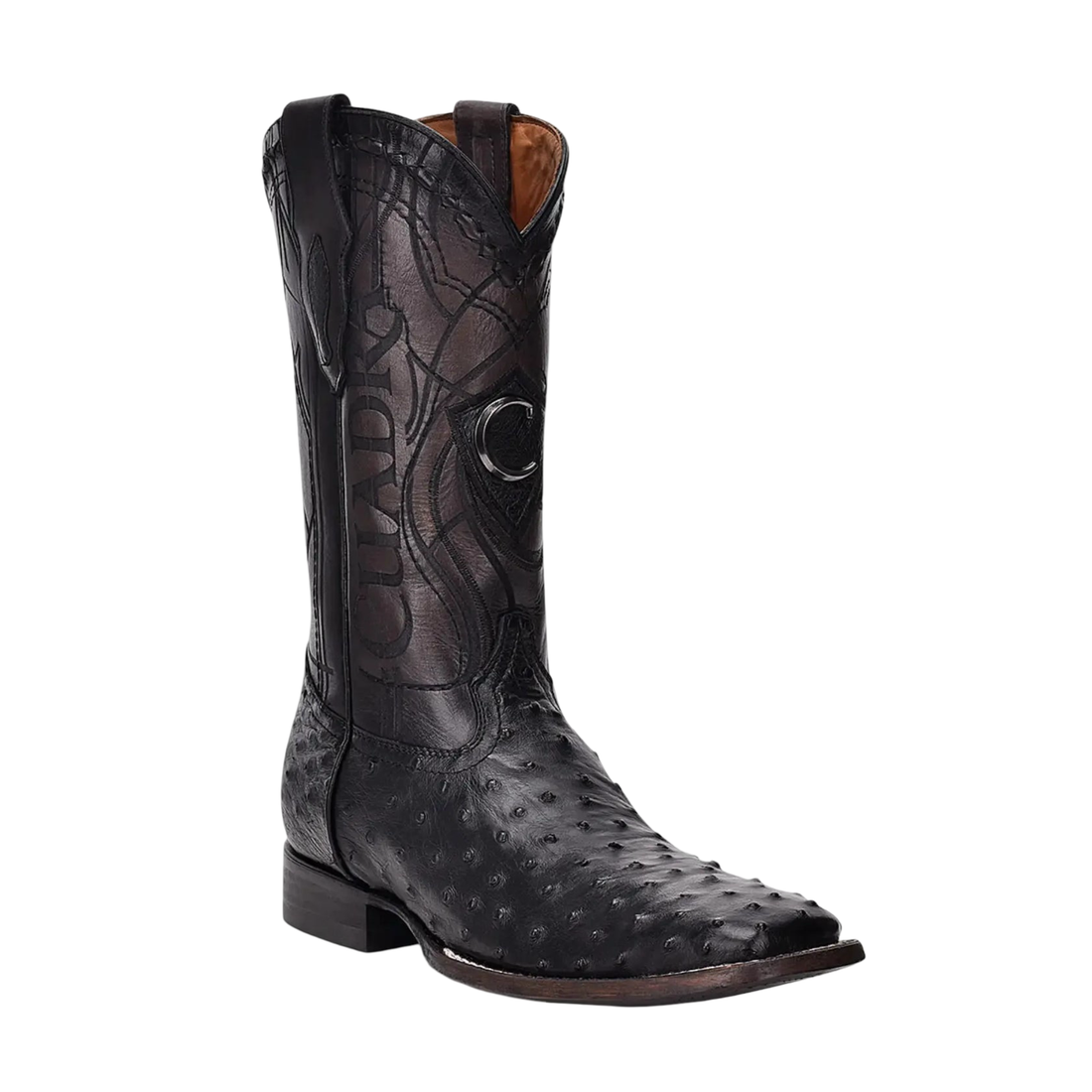 Cuadra MN Ostrich Square Toe Boot 3Z1OA1 Black