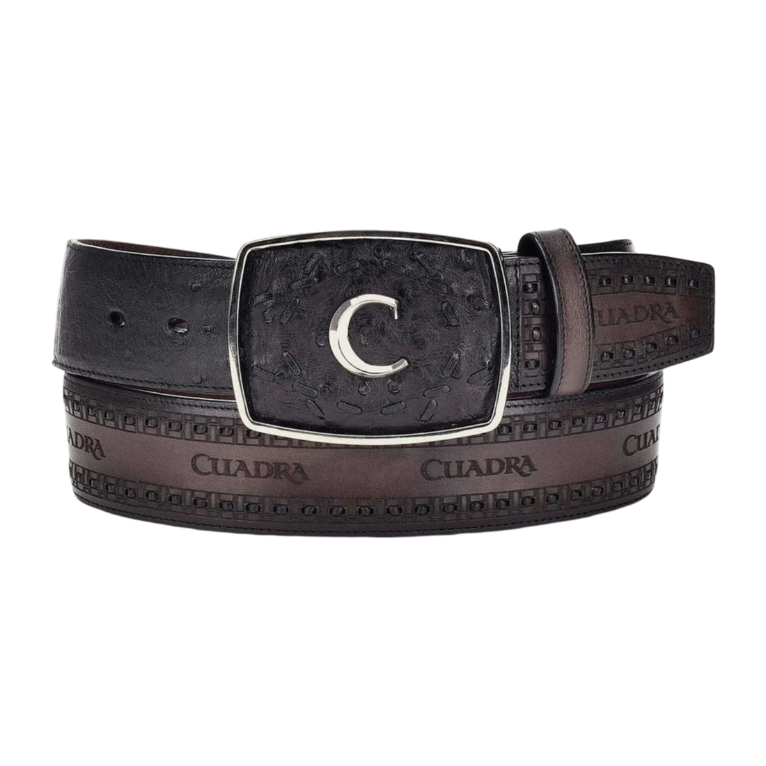 Cuadra MN Western Ostrich Belt CV397BA Black
