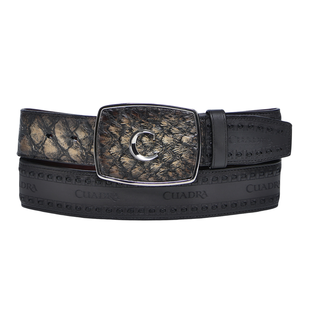 Cuadra MN Pirarucu Laser Belt CV397PR Black