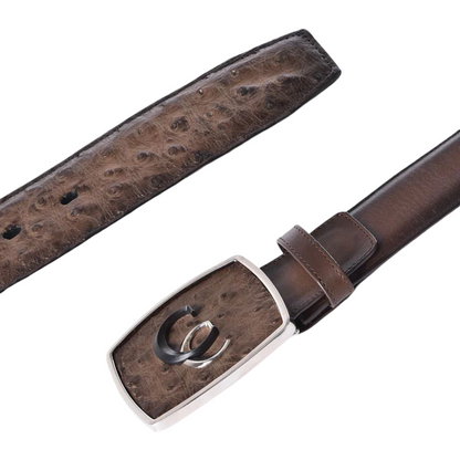 Cuadra MN Western Ostrich Belt CV496A1 Brown