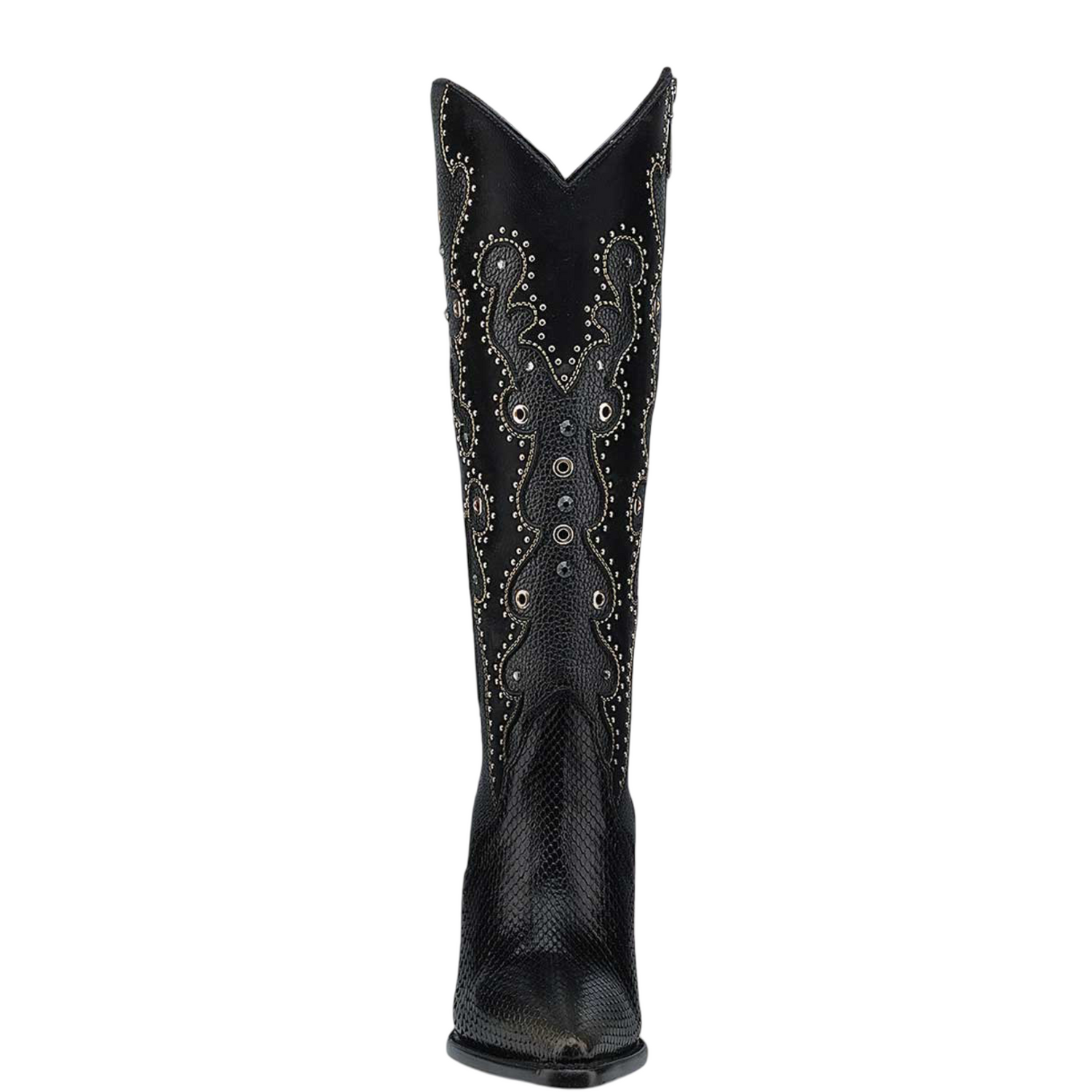 Cuadra WMN Python Knee-High Boots 4I14PH Black