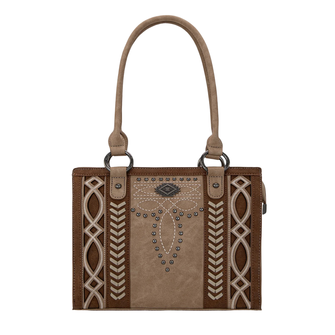 Montana West WMN Cut-Out Embroidered Concealed Carry Tote MW1325G-8317TN