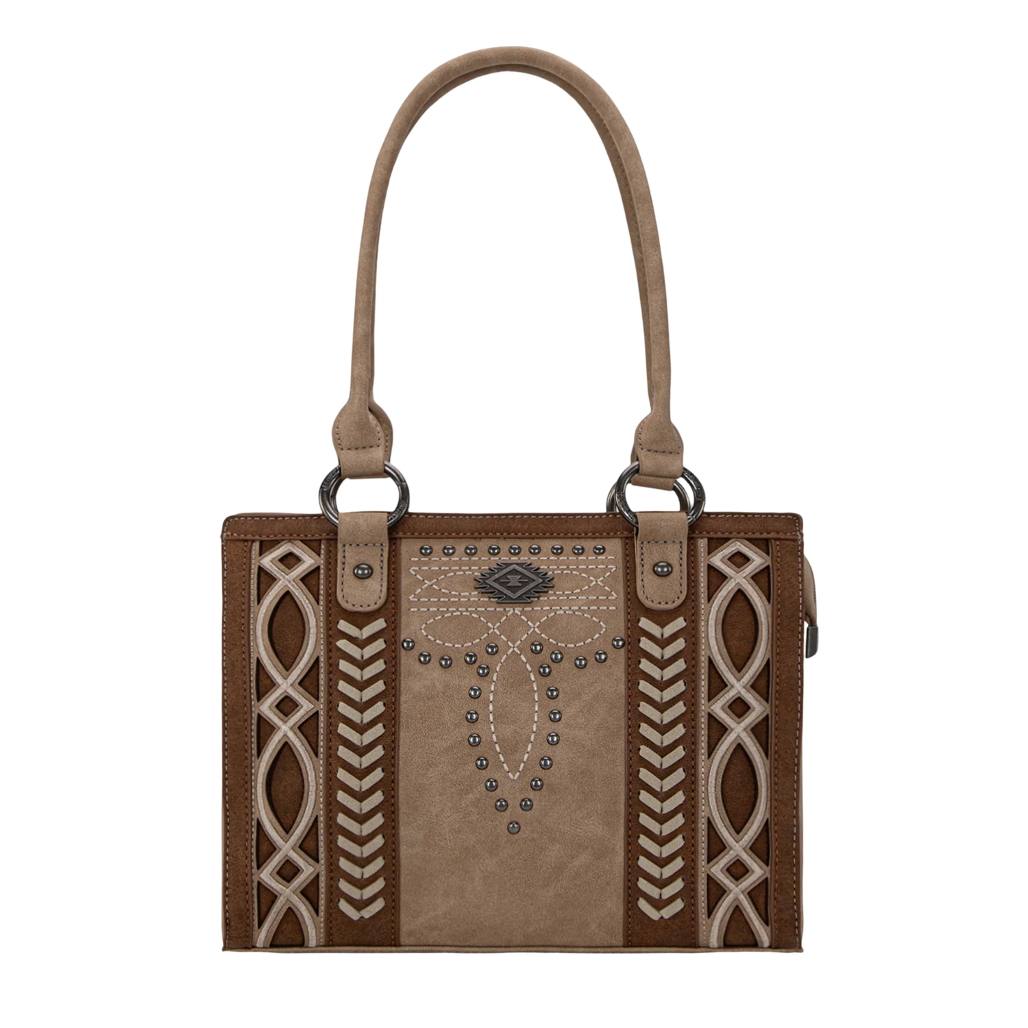 Montana West WMN Cut-Out Embroidered Concealed Carry Tote MW1325G-8317TN