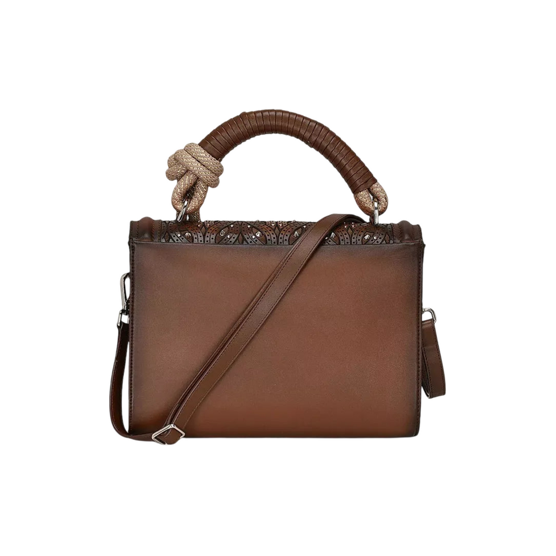 Cuadra WMN Cowhide Crystal Woven Bag BOD99RS Brown