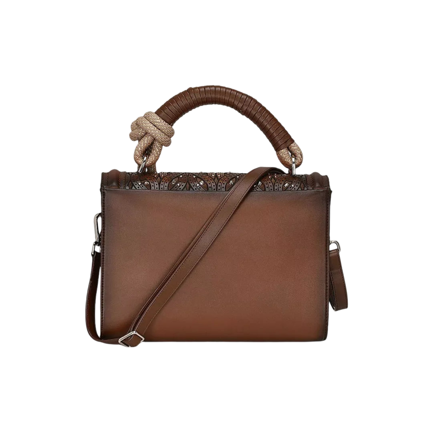 Cuadra WMN Cowhide Crystal Woven Bag BOD99RS Brown