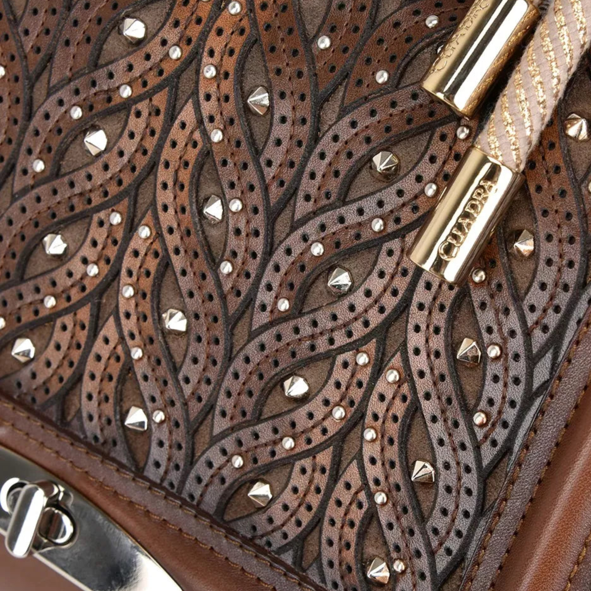 Cuadra WMN Cowhide Crystal Woven Bag BOD99RS Brown