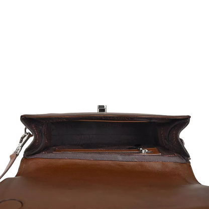 Cuadra WMN Cowhide Crystal Woven Bag BOD99RS Brown