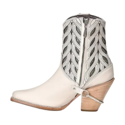 Cuadra WMN Leather Short Boot 4W01RS White