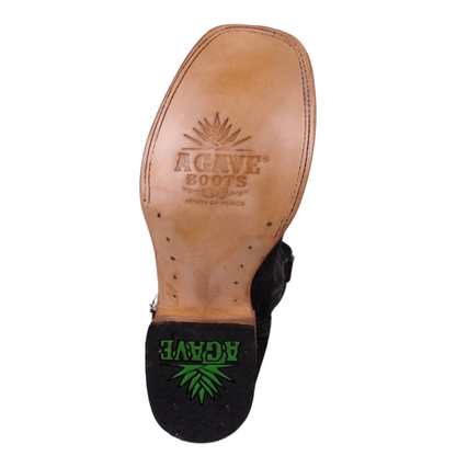Agave Women Bulldog Full Black/White Cowhide Boot