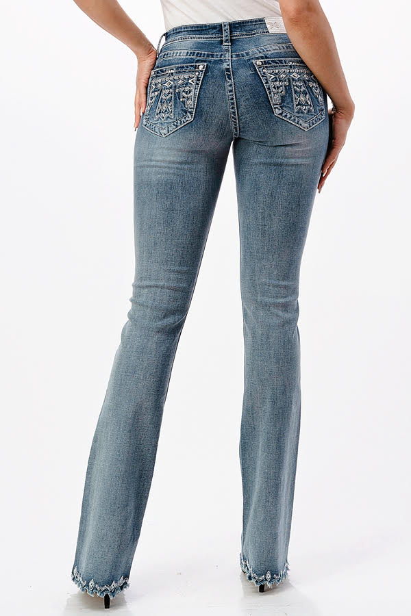 Grace Easy Fit Women's Light Wash Bootcut Jeans with Phoenix Pocket