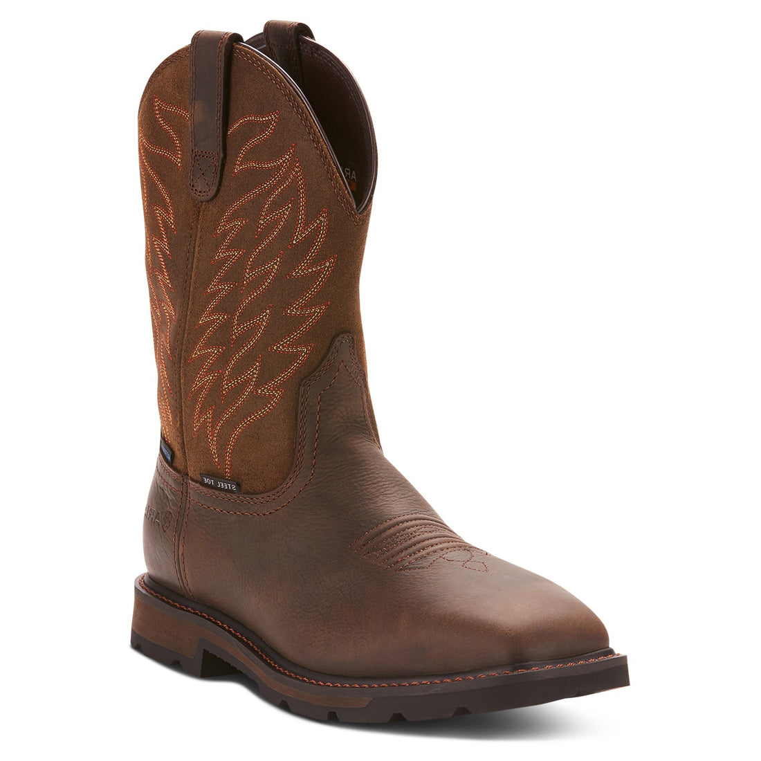 Ariat MN Groundbreaker Wide Square Toe Waterproof Steel Toe Work Boot 10024992