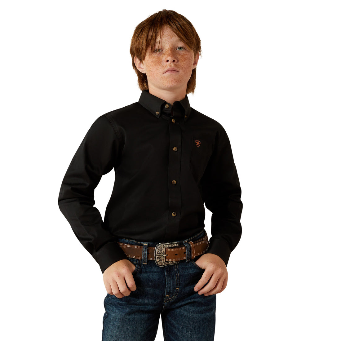 Ariat Boys 10030161 Solid Shirt