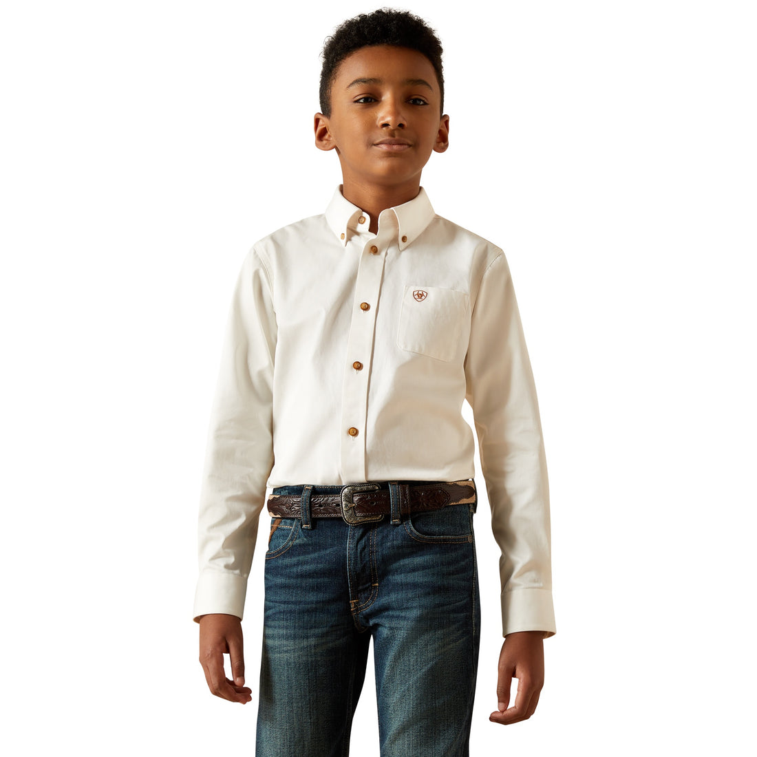 Ariat Boys 10030162 Solid Shirt