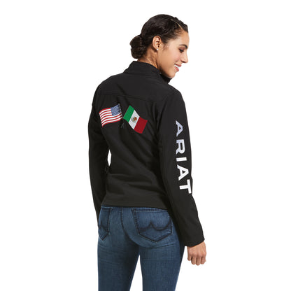 Ariat Women Black USA/MEX Softshell 10043236 Jacket